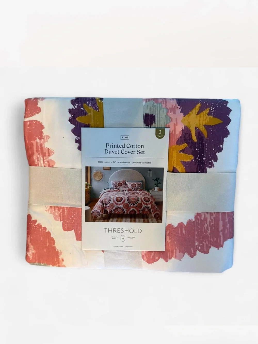 Threshold King Duvet Cotton Cover Set - New